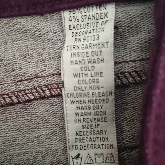 NWT Quacker Factory Jeans Bootcut Dream Jeannes Burgundy Sz 14 A210151 - Picture 5 of 7